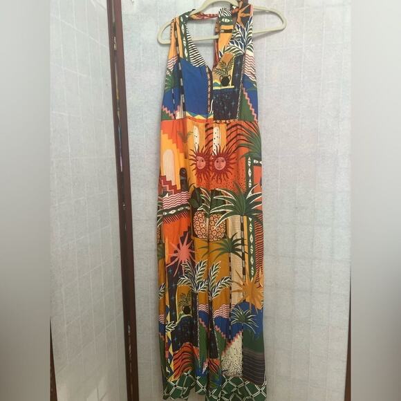 NWT FARM RIO ANTHROPOLOGIE ALTER BACK JUMPSUIT SIZE LARGE. - Picture 2 of 13